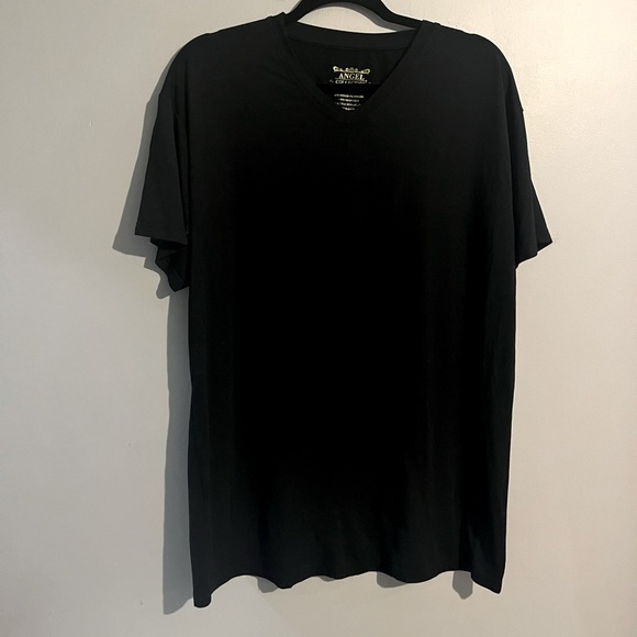 Angel collection 95% bamboo black t-shirt size large - Picture 1 of 3